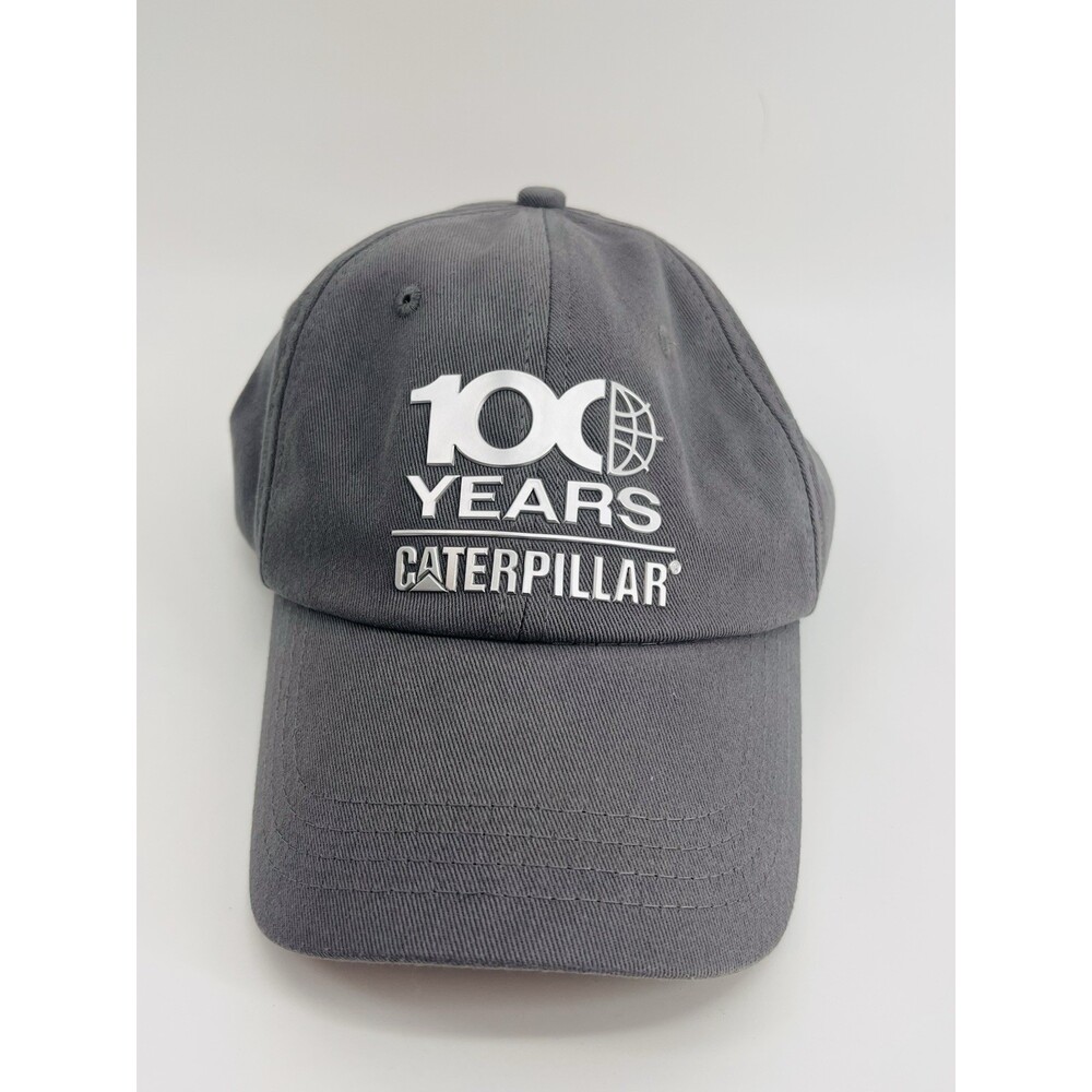 Caterpillar CAT “100 Years” Adjustable Gray Baseball Hat Cap Next 100 Years EUC
